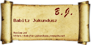 Babitz Jukundusz névjegykártya